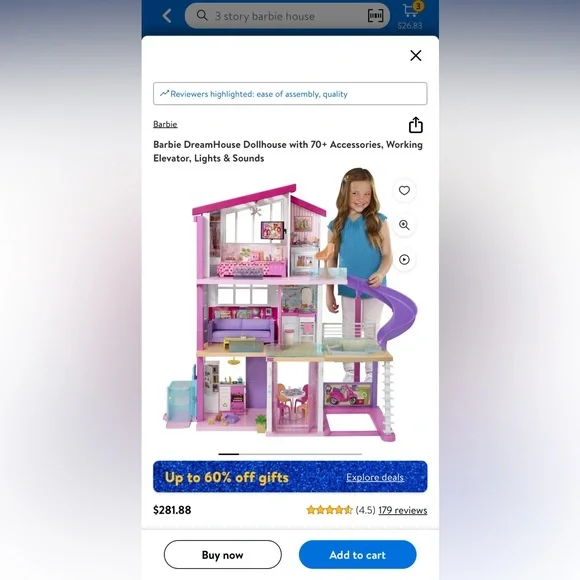 Barbie 3 story Dreams house and farm